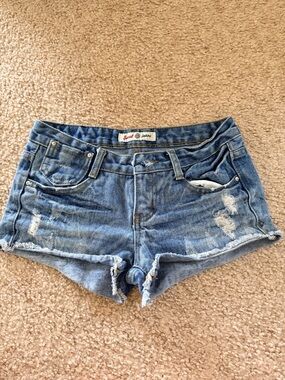 Women Denim Distress Shorts